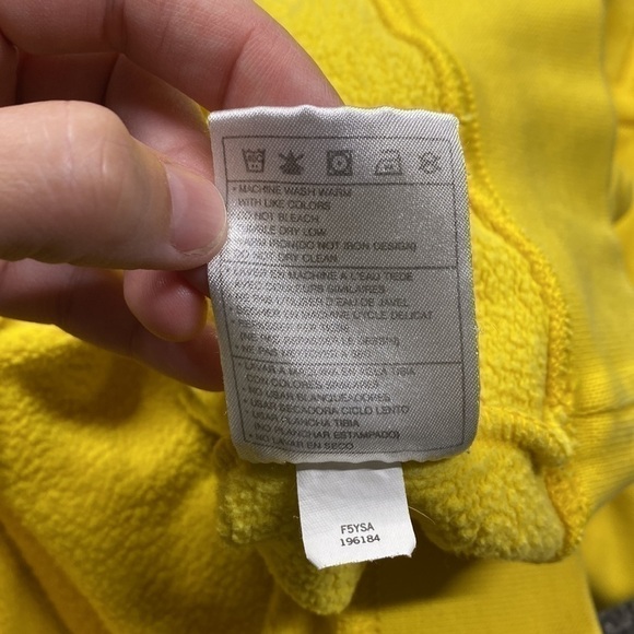 Vintage Nike Yellow Mini Swoosh Raglan Sleeve Yellow Crewneck Sweatshirt XXL - Picture 5 of 8